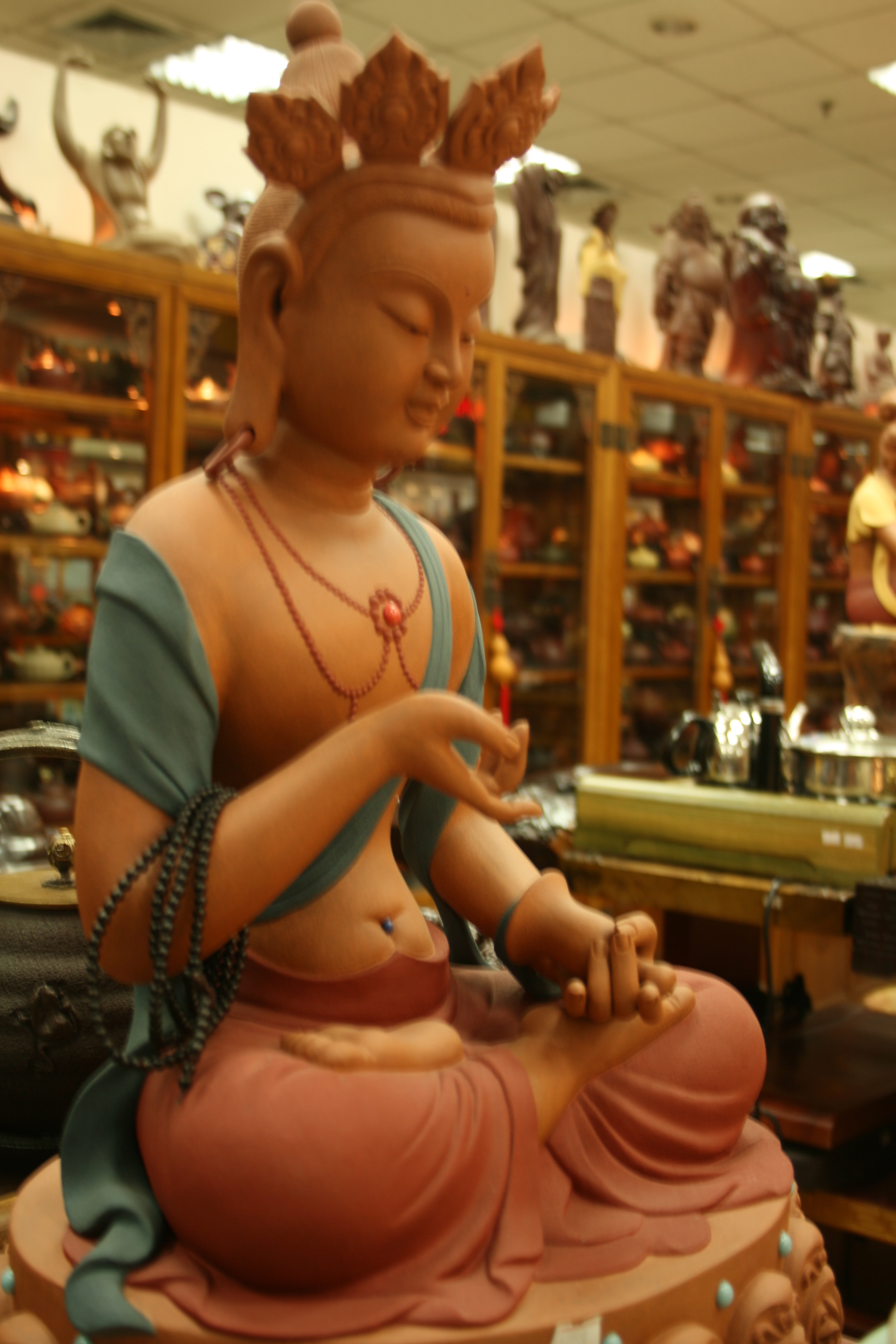 Прилавки чайного рынка Малиандао